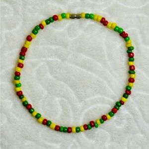 Colorful Beaded Bracelet or Anklet with twist clasp